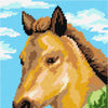 DIY Needlepoint Kit "Horse in lilac bushes" 10.6"x14.2"
