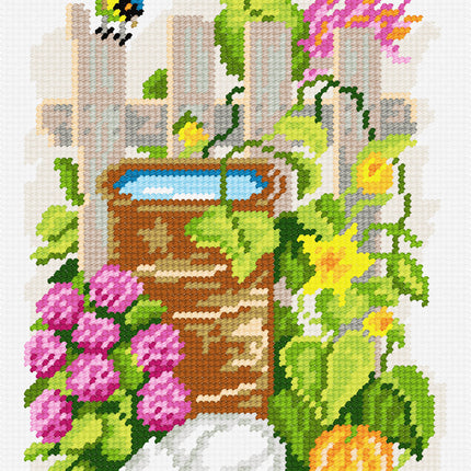 DIY Needlepoint Kit "A cat near a tub of water" 10.6"x14.2"