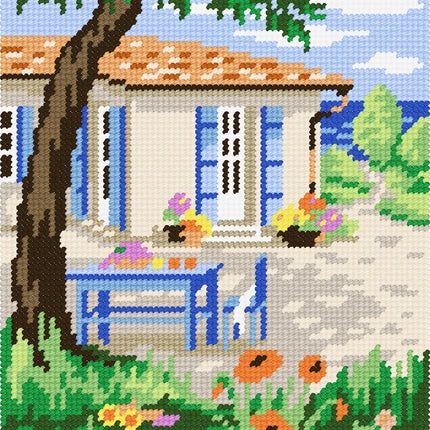 DIY Needlepoint Kit "Hot afternoon" 10.6"x14.2"