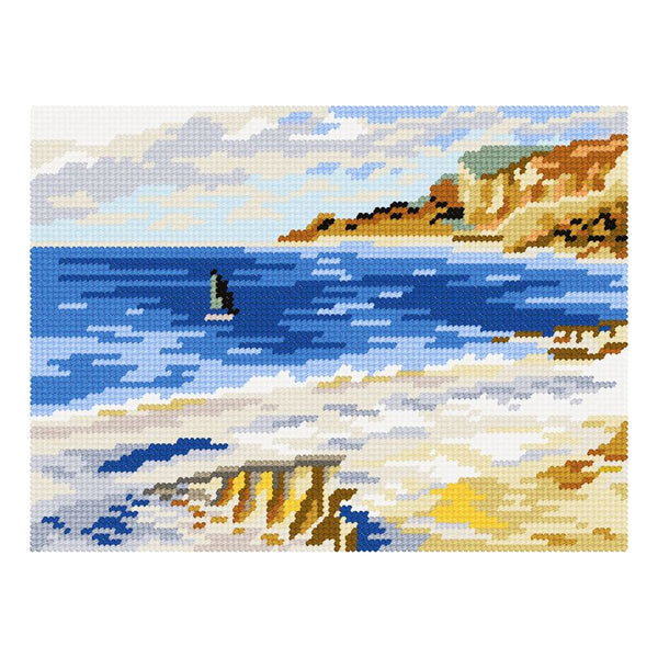 DIY Needlepoint Kit "Sailboat in St. Address" 10.6"x14.2"