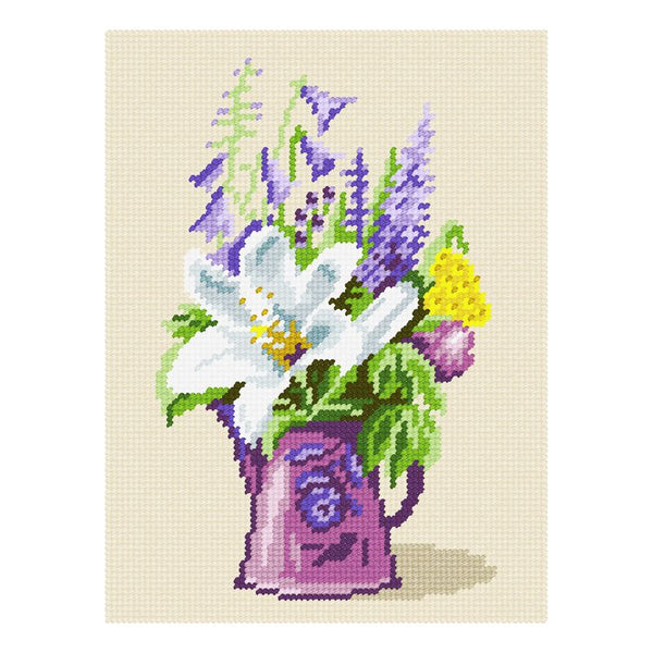 DIY Needlepoint Kit "A bouquet of lilies" 10.6"x14.2"