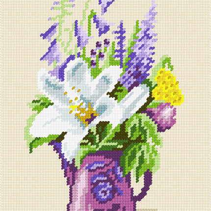 DIY Needlepoint Kit "A bouquet of lilies" 10.6"x14.2"