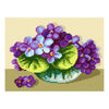 DIY Needlepoint Kit "A bouquet of violets" 10.6"x14.2"