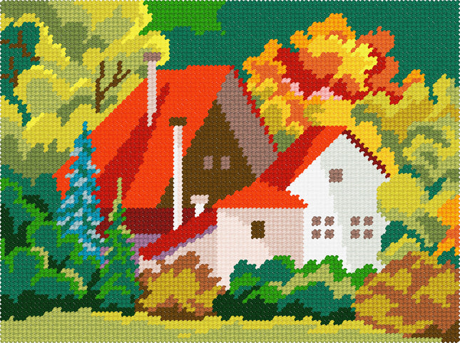 DIY Needlepoint Kit "Magical autumn" 10.6"x14.2"