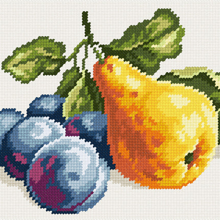 DIY Needlepoint Kit "Still life with a pear" 10.6"x14.2"