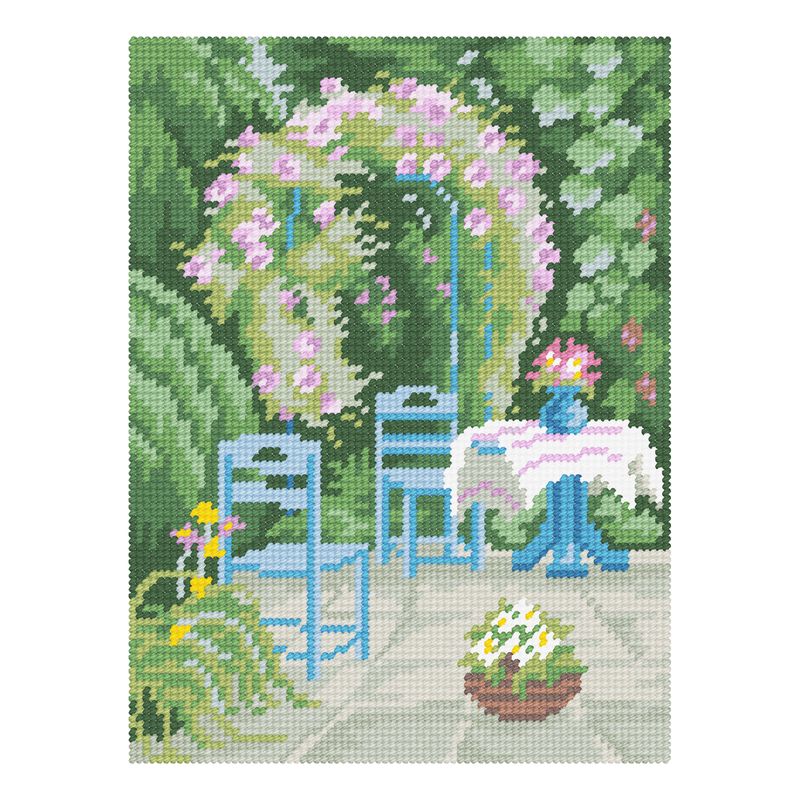DIY Needlepoint Kit "In the garden" 10.6"x14.2"