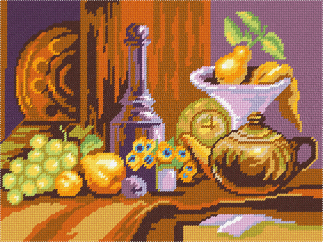 DIY Needlepoint Kit "Ancient still life" 14.2"x18.5"