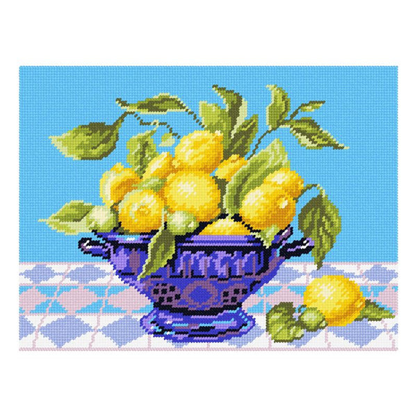 DIY Needlepoint Kit "Lemons in a vase" 14.2"x18.5"