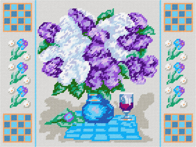 DIY Needlepoint Kit "Lilac" 14.2"x18.5"