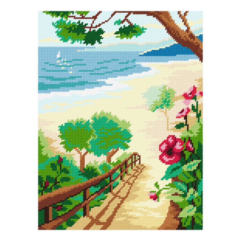 DIY Needlepoint Kit "Descent to the sea" 14.2"x18.5"