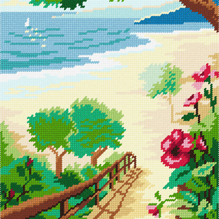 DIY Needlepoint Kit "Descent to the sea" 14.2"x18.5"