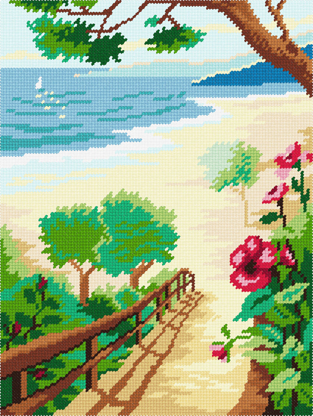 DIY Needlepoint Kit "Descent to the sea" 14.2"x18.5"