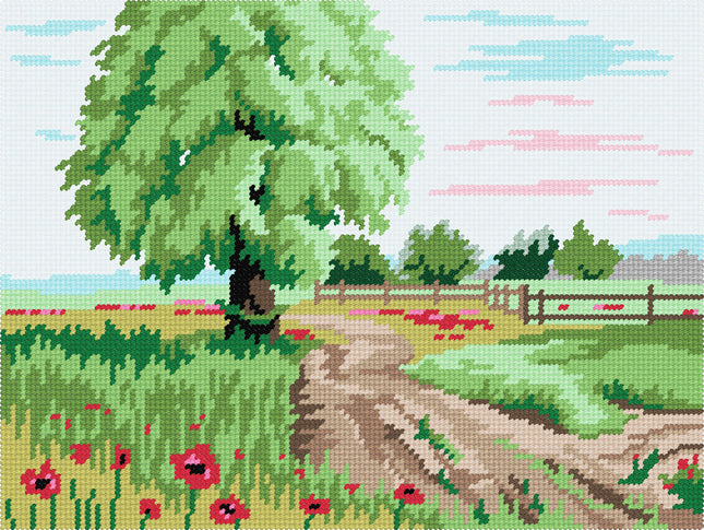 DIY Needlepoint Kit "An old linden tree" 14.2"x18.5"