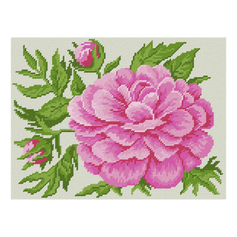 DIY Needlepoint Kit "Peony" 14.2"x18.5"
