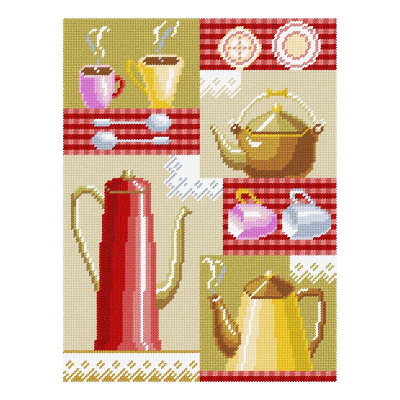 DIY Needlepoint Kit "Tea invitation" 14.2"x18.5"