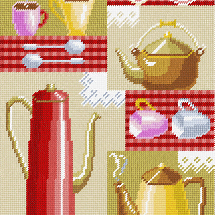 DIY Needlepoint Kit "Tea invitation" 14.2"x18.5"