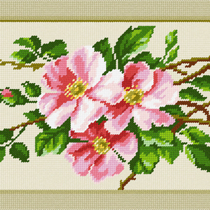 DIY Needlepoint Kit "Dog-rose" 14.2"x18.5"