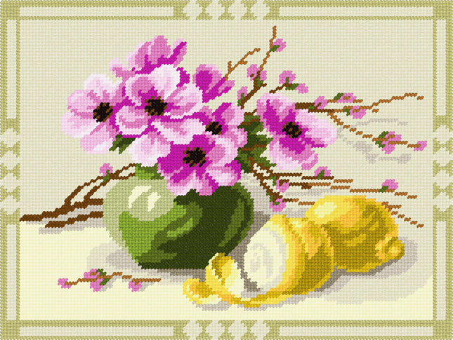 DIY Needlepoint Kit "Juicy lemons" 14.2"x18.5"