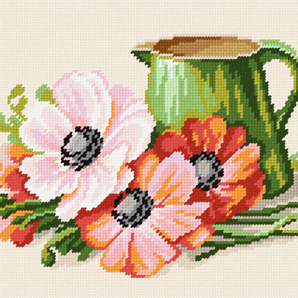 DIY Needlepoint Kit "Anemones" 14.2"x18.5"