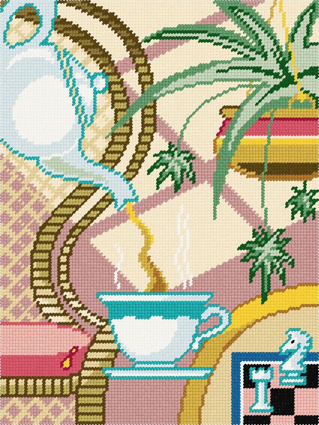 DIY Needlepoint Kit "Five O'Clock" 14.2"x18.5"