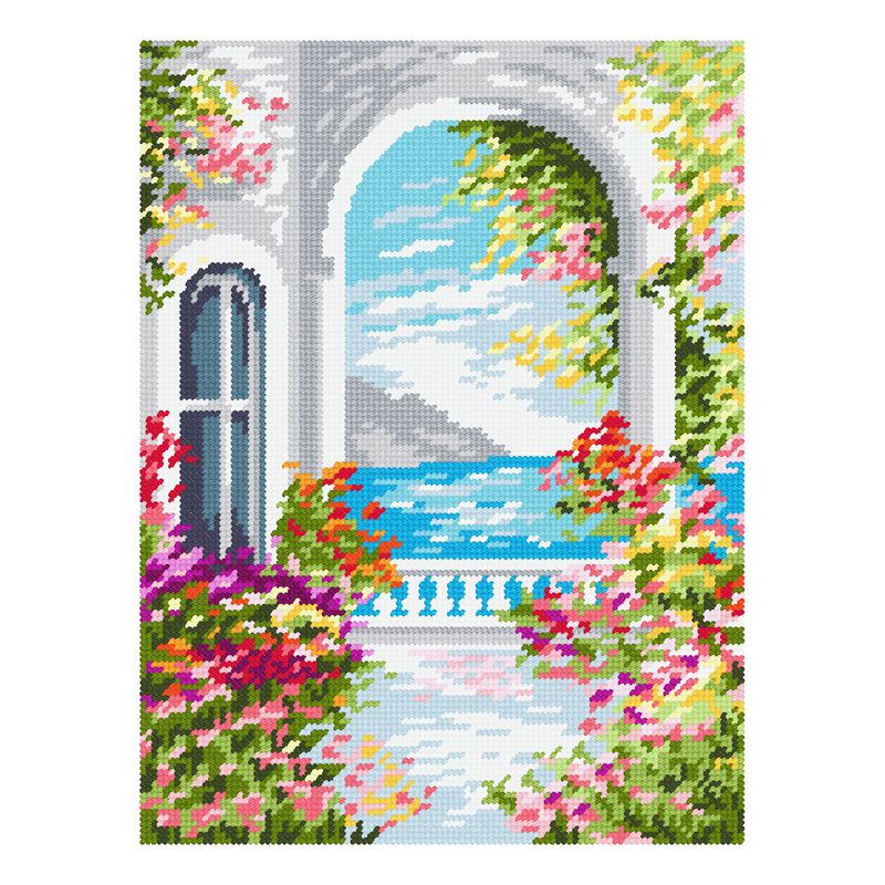 DIY Needlepoint Kit "Mediterranean" 14.2"x18.5"