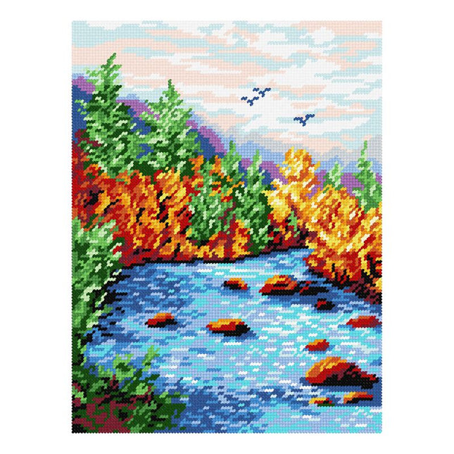 DIY Needlepoint Kit "Valley in October" 14.2"x18.5"