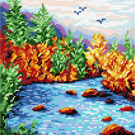 DIY Needlepoint Kit "Valley in October" 14.2"x18.5"