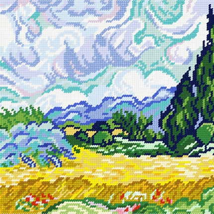 DIY Needlepoint Kit "Wheat Field with Cypresses, V. van Gogh" 14.2"x18.5"