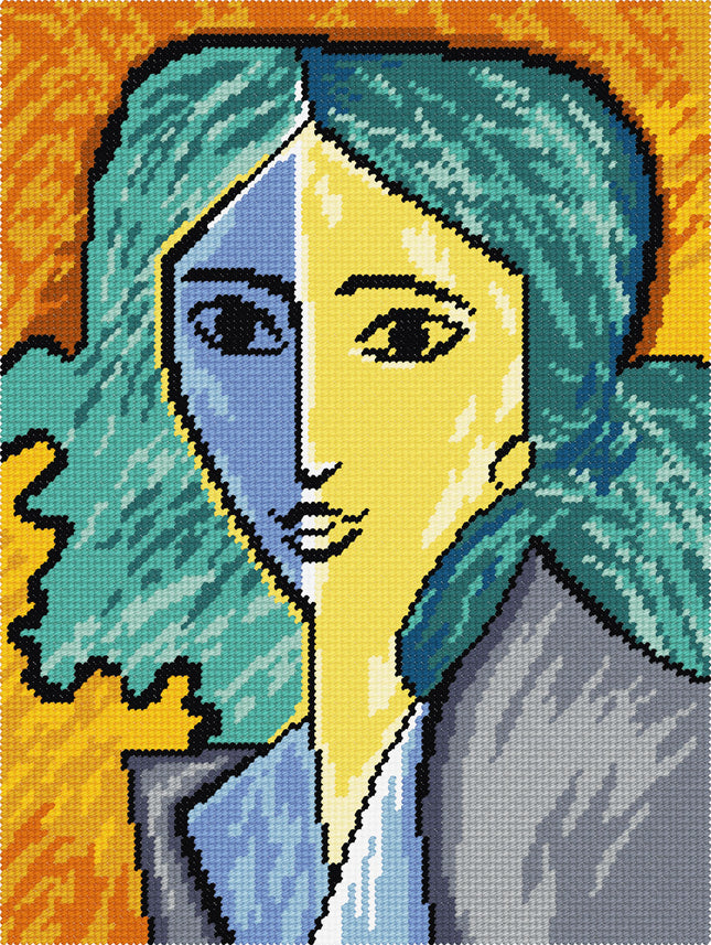 DIY Needlepoint Kit "Portrait of Lydia Delectorskaya" 14.2"x18.5"