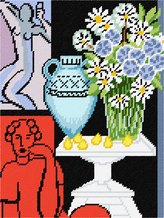 DIY Needlepoint Kit "The Daisies" 14.2"x18.5"