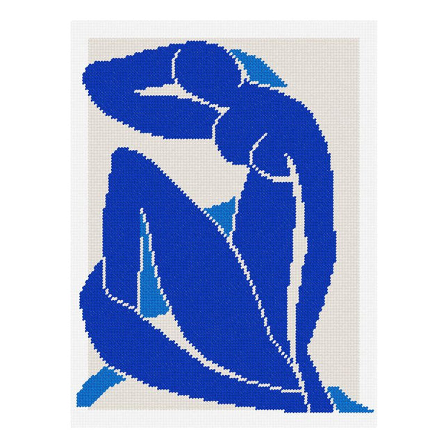 DIY Needlepoint Kit "Blue Nude" 14.2"x18.5"