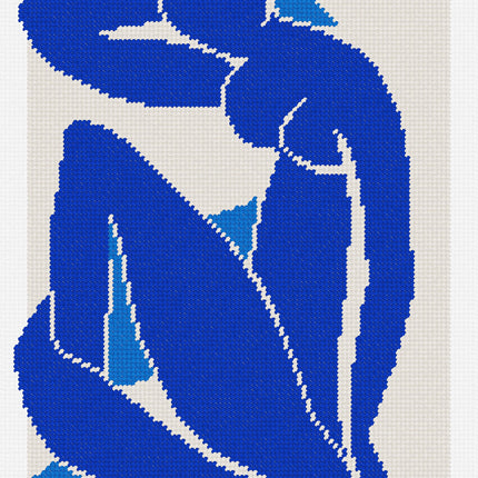 DIY Needlepoint Kit "Blue Nude" 14.2"x18.5"