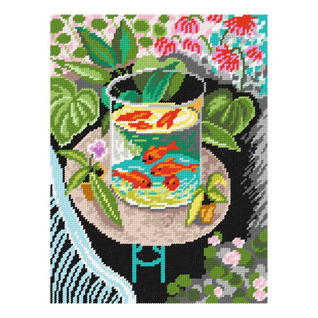 DIY Needlepoint Kit "Goldfish" 14.2"x18.5"