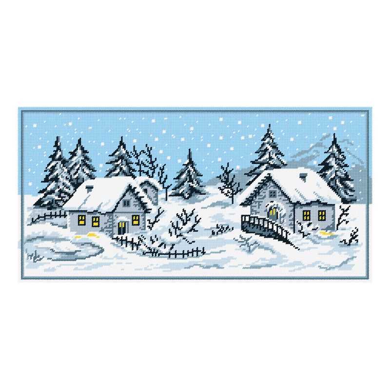 DIY Needlepoint Kit "Winter landscape" 15.0"x30.3"