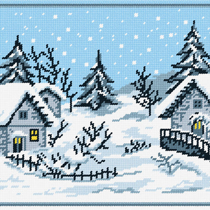 DIY Needlepoint Kit "Winter landscape" 15.0"x30.3"