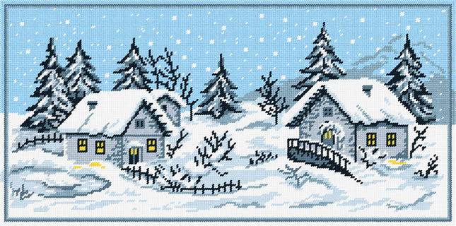 DIY Needlepoint Kit "Winter landscape" 15.0"x30.3"