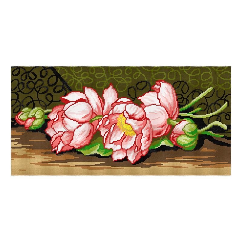 DIY Needlepoint Kit "Lotuses" 15.0"x30.3"