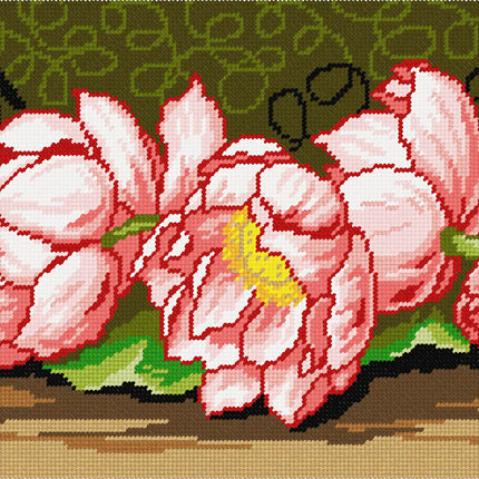 DIY Needlepoint Kit "Lotuses" 15.0"x30.3"