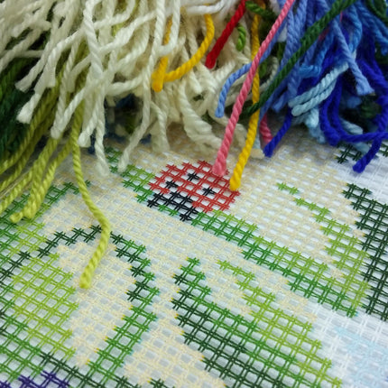 Needlepoint Pillow Kit "Bellflowers"