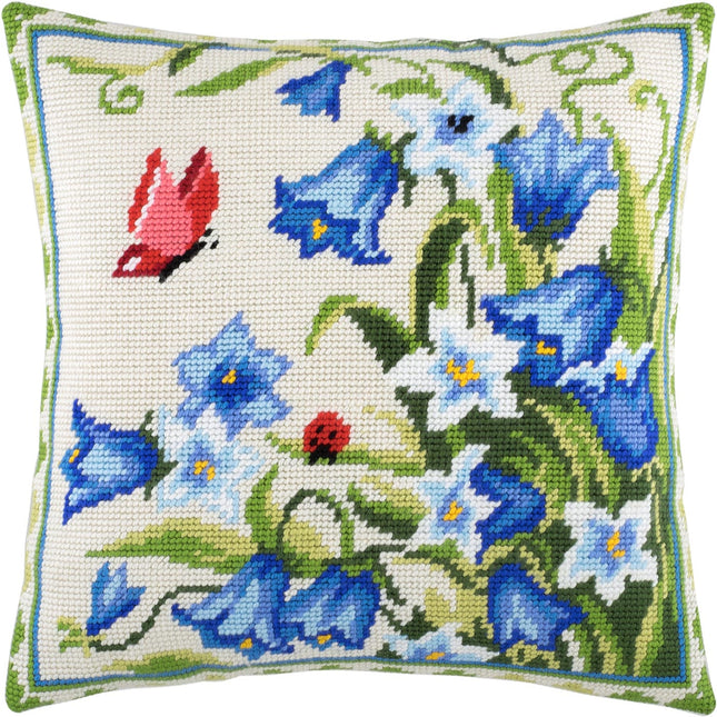 Needlepoint Pillow Kit "Bellflowers"