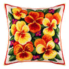 Needlepoint Pillow Kit "Pansies"