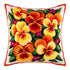 Needlepoint Pillow Kit "Pansies"