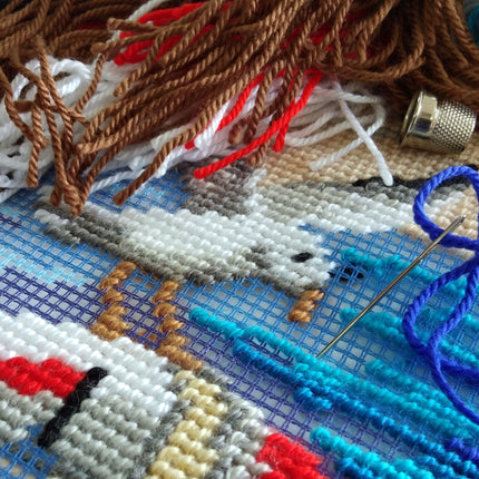 Needlepoint Pillow Kit "Bear the Sailor"