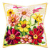 Needlepoint Pillow Kit "Zinnias"