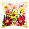 Needlepoint Pillow Kit "Zinnias"
