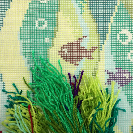 Needlepoint Pillow Kit "Fish in Seaweed"