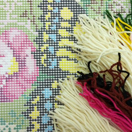 Needlepoint Pillow Kit "Swallowtail on Field Bindweed"