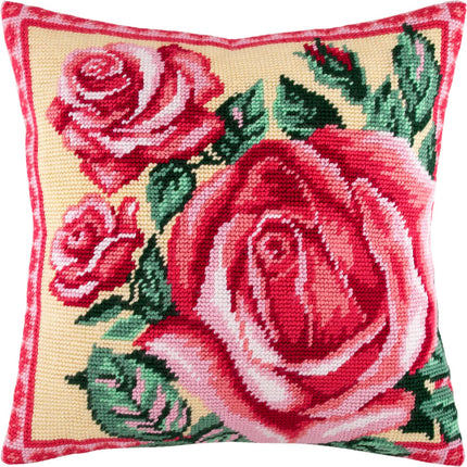 Needlepoint Pillow Kit "Rose"