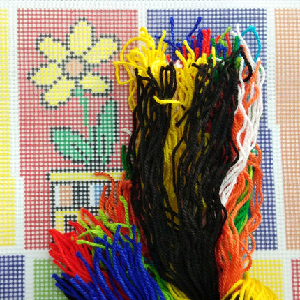 Needlepoint Pillow Kit "Flower Pots"
