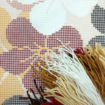 Needlepoint Pillow Kit "Periwinkles (Catharanthus)"